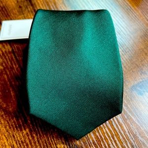 SUITSUPPLY Solid Green Silk Tie ITALY 60"/ 3.2" EC